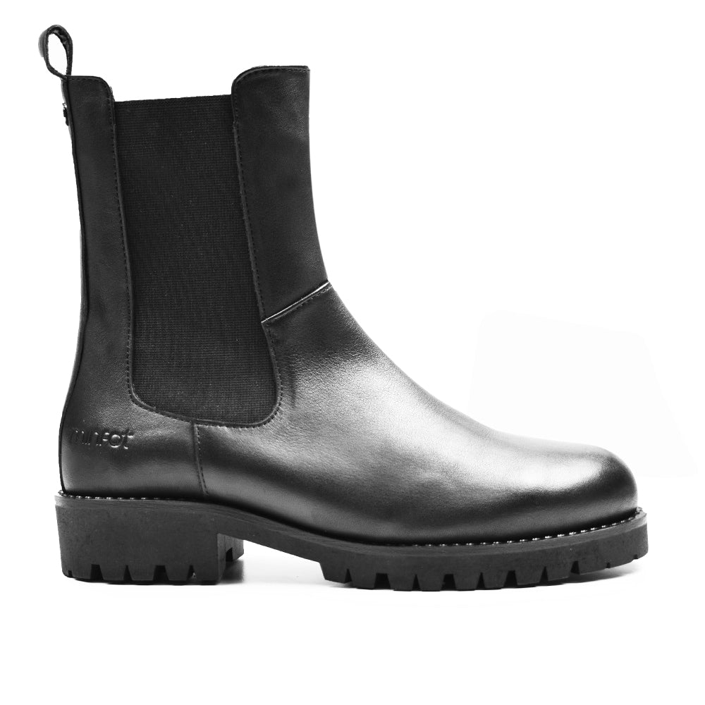 Minfot Chelsea Boots City Läder Svart