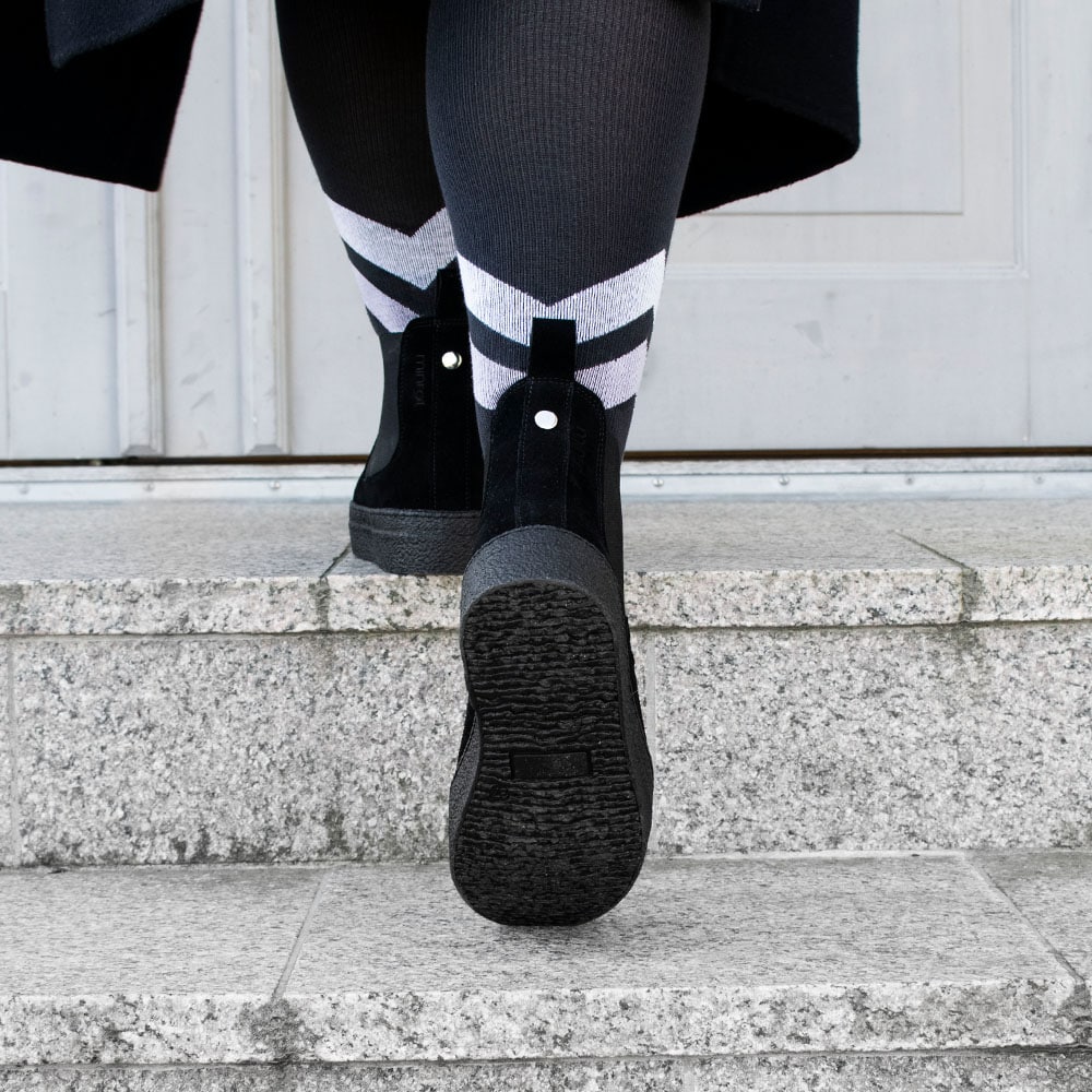 Minfot Chelsea boots Visby Dame Semsket skinn Svart