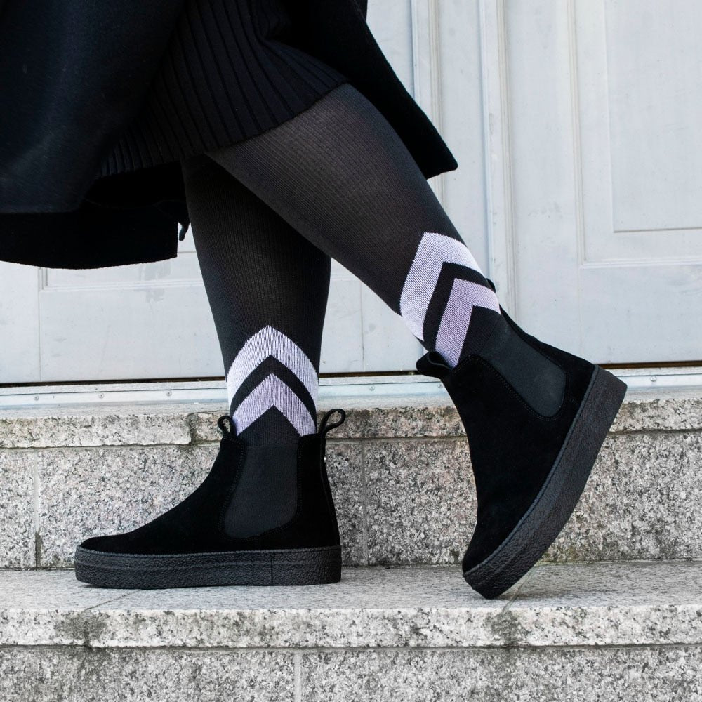 Minfot Chelsea boots Visby Dame Semsket skinn Svart