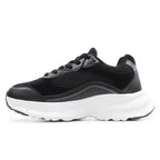 Minfot Joy Sneakers Dame Mesh Semsket skinn Svart Hvit