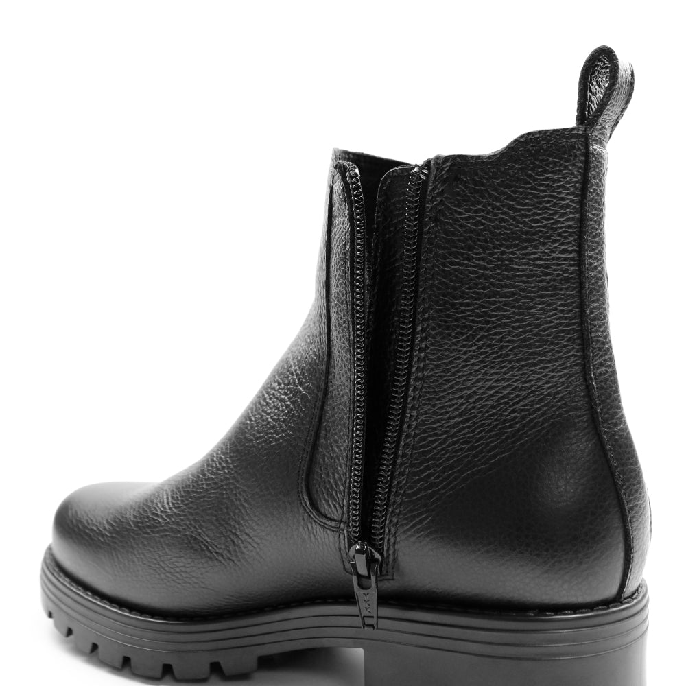 Minfot Cityspike Chelsea Piggsko Zip Skinn Svart