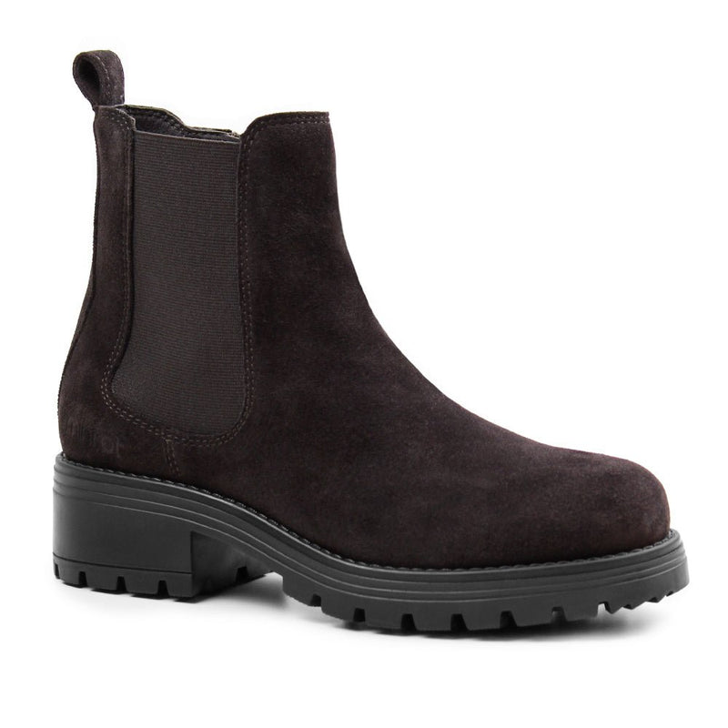 Minfot Cityspike Chelsea Piggsko Zip Semsket skinn Brun