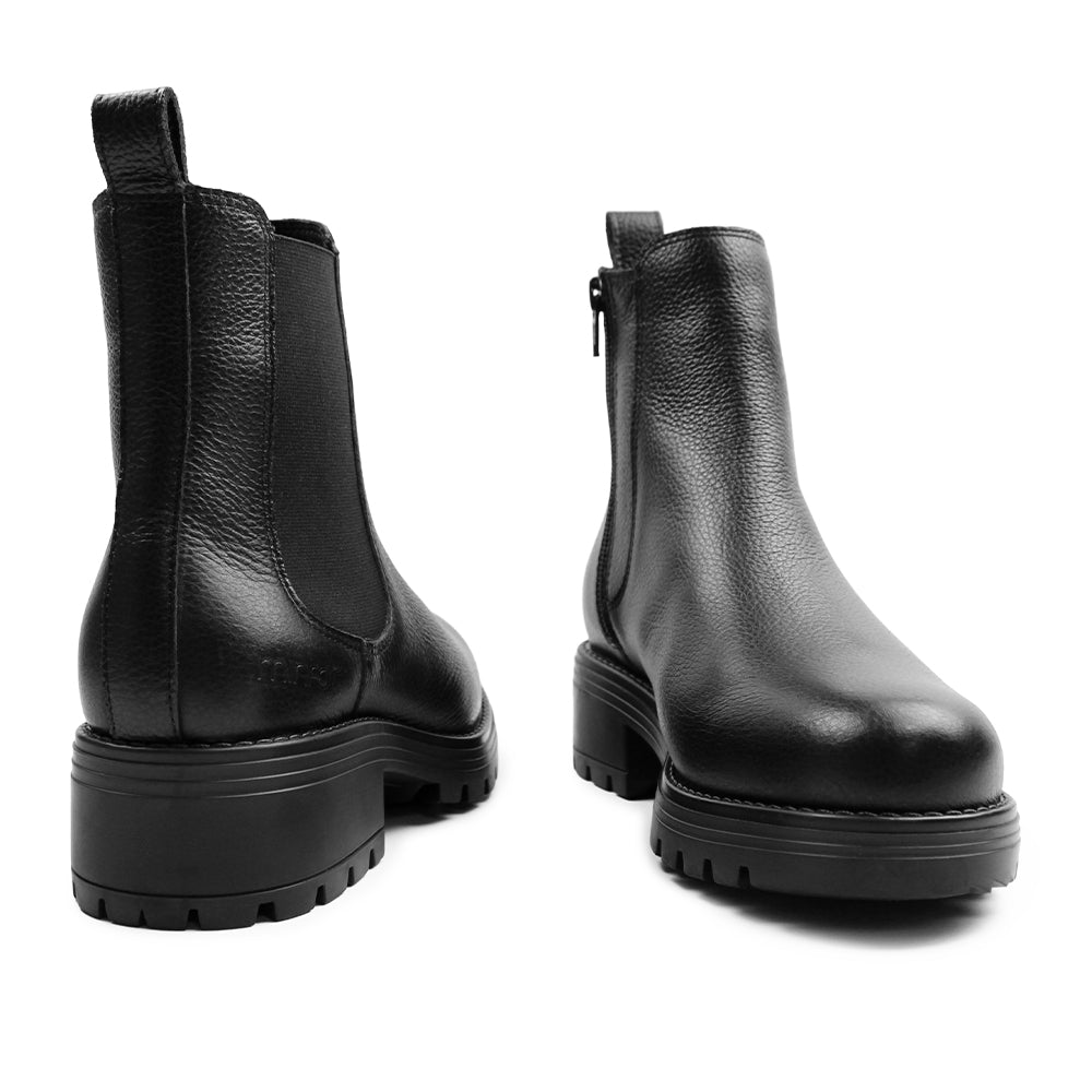 Minfot Cityspike Chelsea Piggsko Zip Skinn Svart