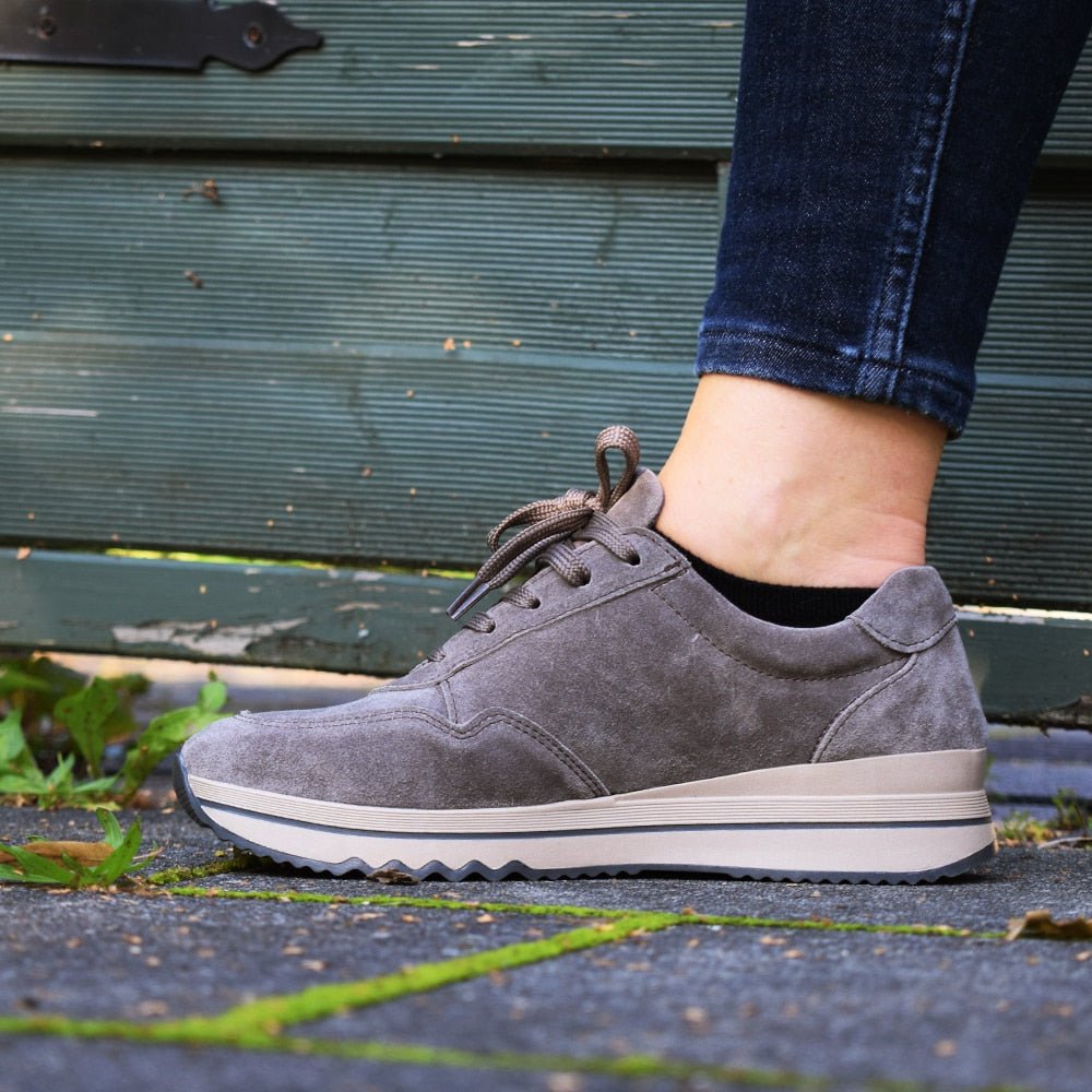 Minfot Cloe Sneaker Glidelås Semsket skinn Taupe