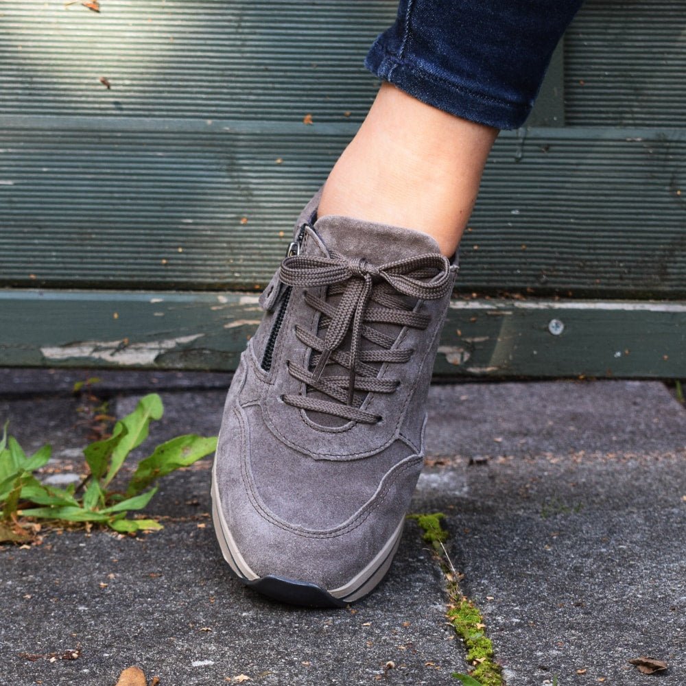 Minfot Cloe Sneaker Glidelås Semsket skinn Taupe