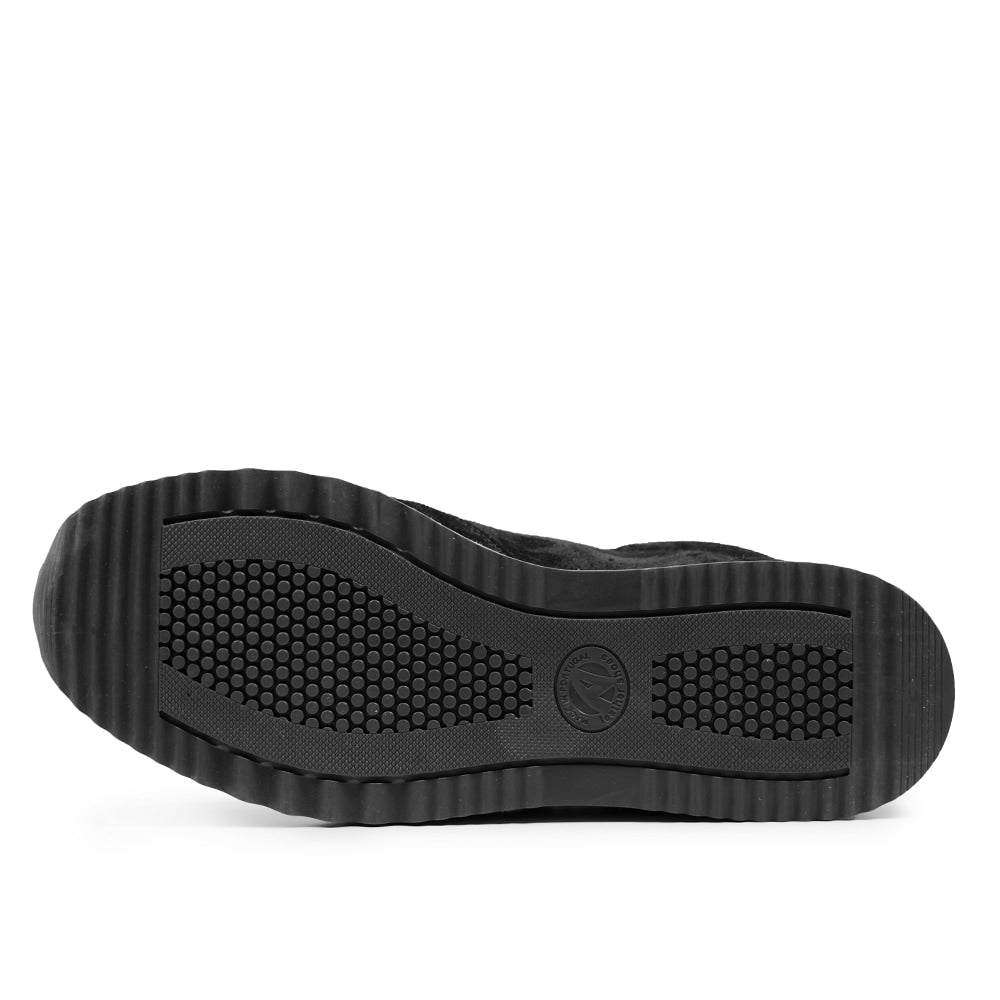 Minfot Cloe Sneaker Dame Glidelås Semsket skinn Svart