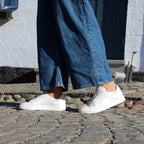 Minfot Comfort Sneakers Dame Skinn Hvit