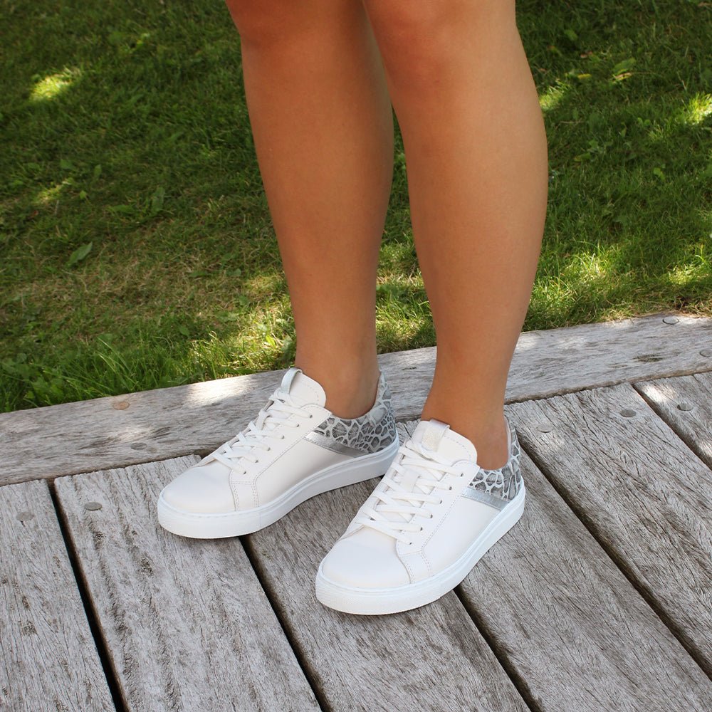 Produktbild 17 - Minfot Comfort Sneakers Lær Leopard Hvit