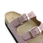 Minfot Sandal Myk Bio Lysrosa Semsket skinn