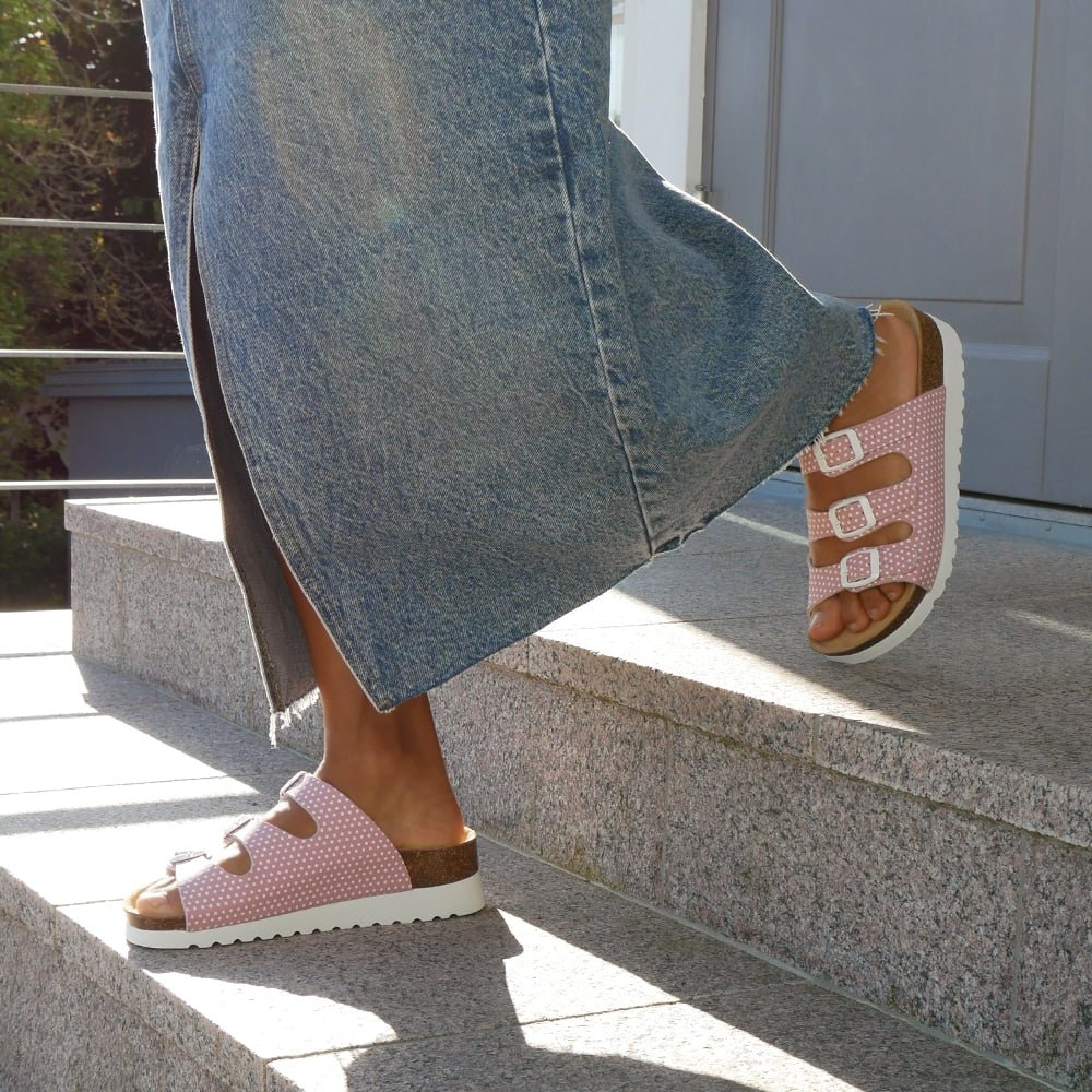 Minfot Dots Sandaler Dame Myk Bio Rosa