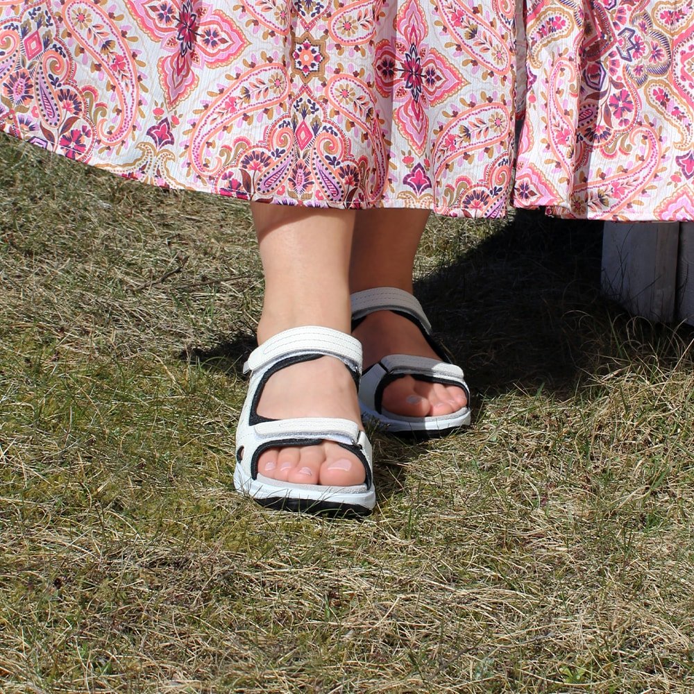 Minfot Sandaler Sandhamn Dame Lær Offwhite