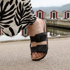 Minfot Softstep Sandaler Dam Biosandal 2-remmer Svart