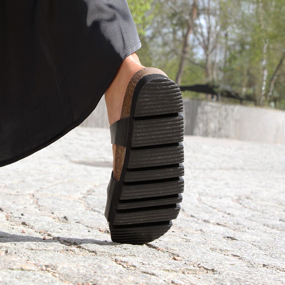 Minfot Upstep Lux Sandaler Dame Svart