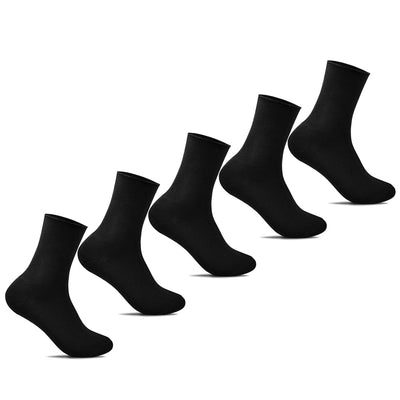 Minfot-Diabetic-Bambustrumpor-Terry-Svart-5-pack