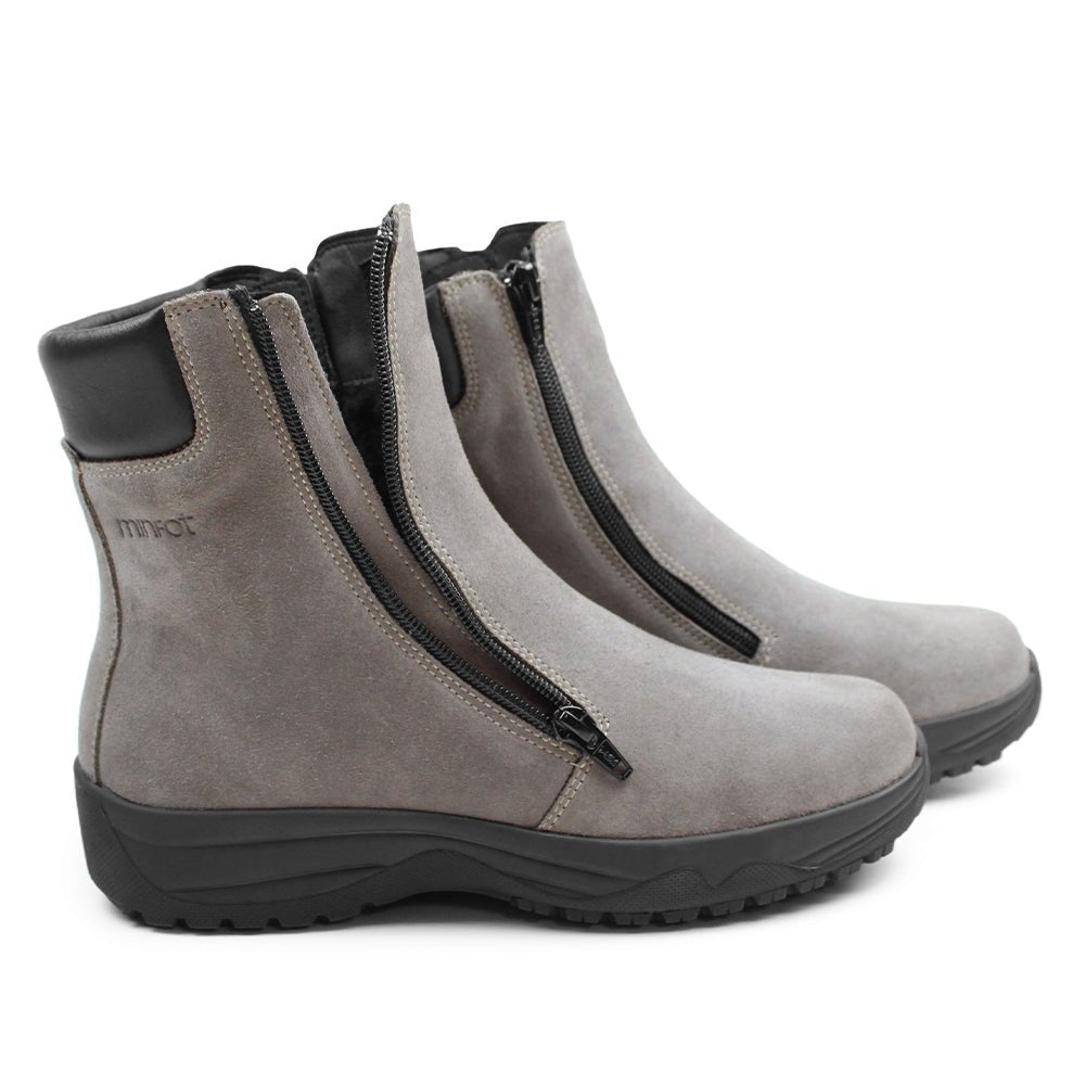 Minfot Piggsko Boden Semsket skinn Ull Taupe