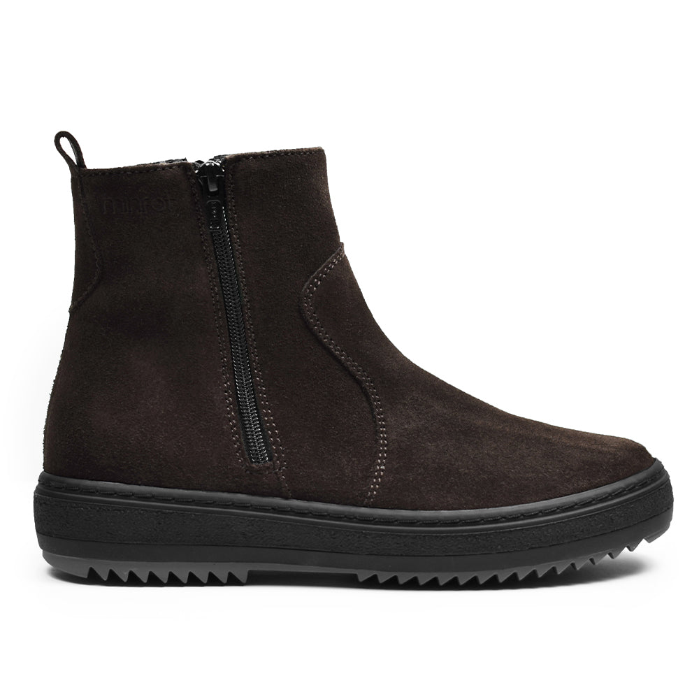 Minfot Piggsko Idre Semsket skinn Ull Mørkebrun