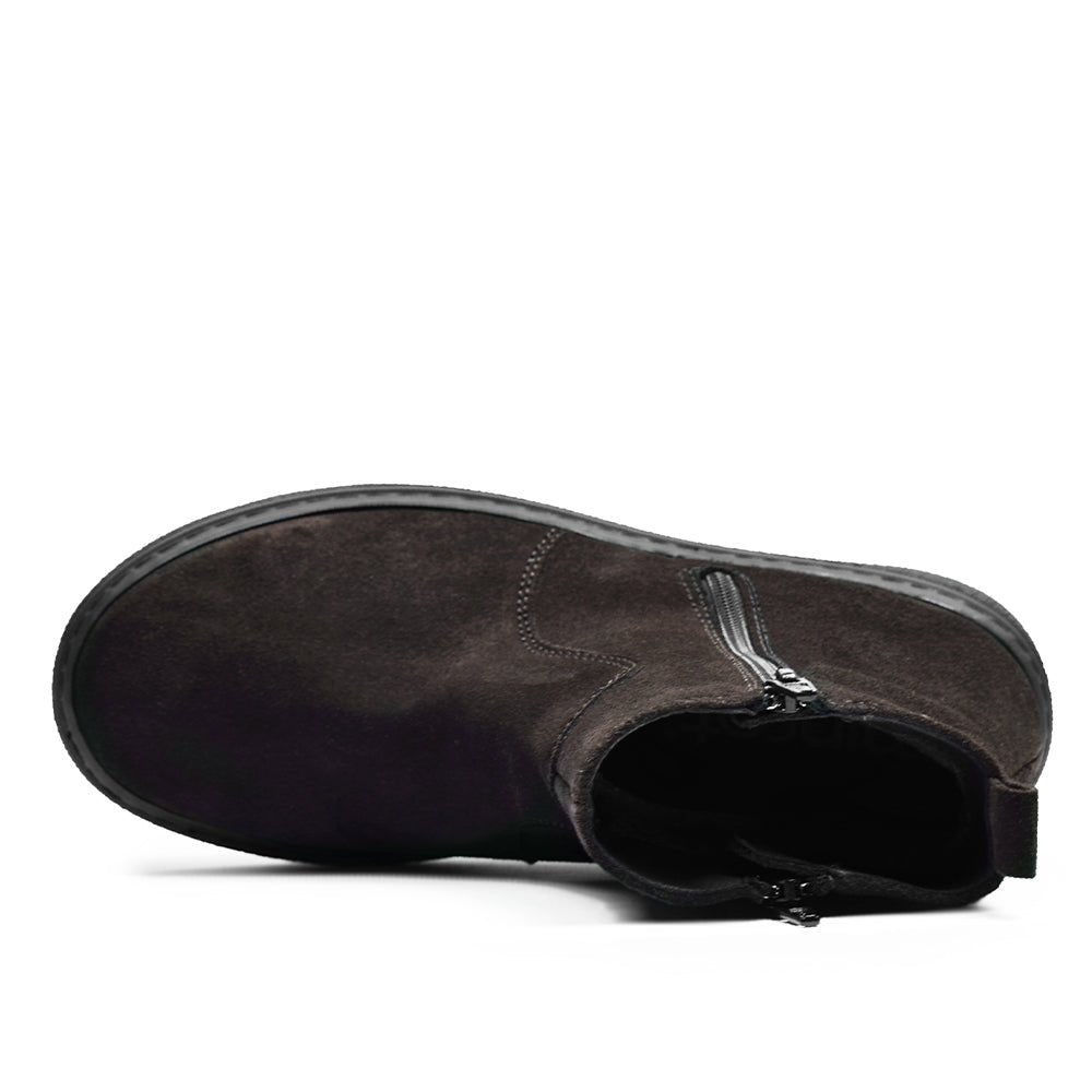 Minfot Piggsko Idre Semsket skinn Ull Mørkebrun