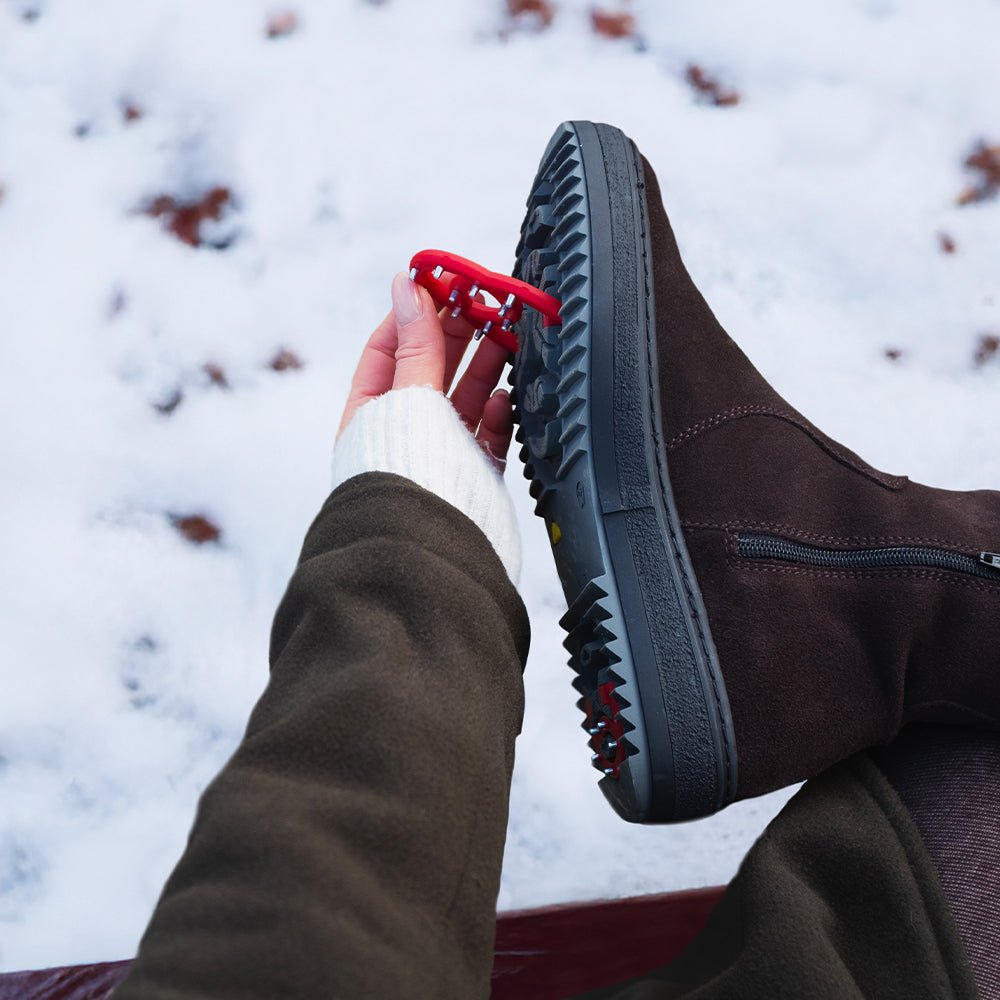 Minfot Piggsko Idre Semsket skinn Ull Mørkebrun