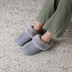Minfot Saueskinntøfler Slip-on Duved med såle Grå
