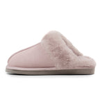 Minfot Saueskinnstøfler Slip-on Duved med såle Lyserosa