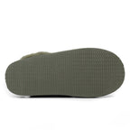 Minfot Saueskinnstøfler Slip-on Duved med såle Mørk Olivengrønn
