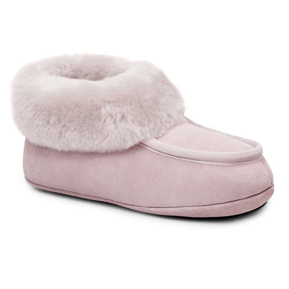 Minfot Saueskinnstøfler Hemse med såle Rose