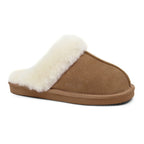 Minfot Saueskinnstøfler Slip-on Duved med såle Chestnut