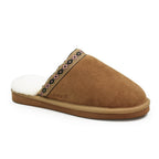 Minfot Saueskintøfler Slip-on Myre med såle Chestnut