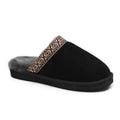 Minfot Saueskintøfler Slip-on Myre med såle Svart