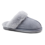 Minfot Saueskinntøfler Slip-on Duved med såle Grå