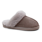 Minfot Saueskinnstøfler Slip-on Duved med såle Stone