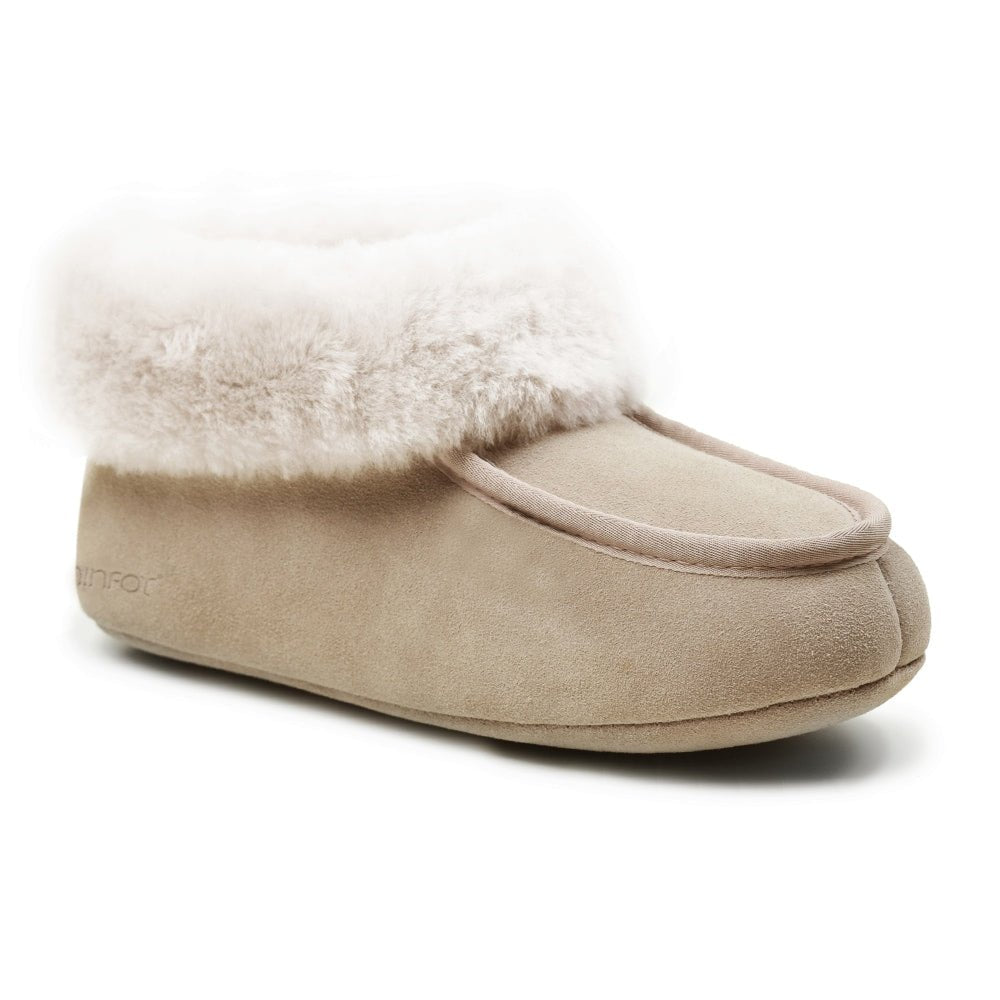 Minfot Saueskinntøfler Sunne Beige