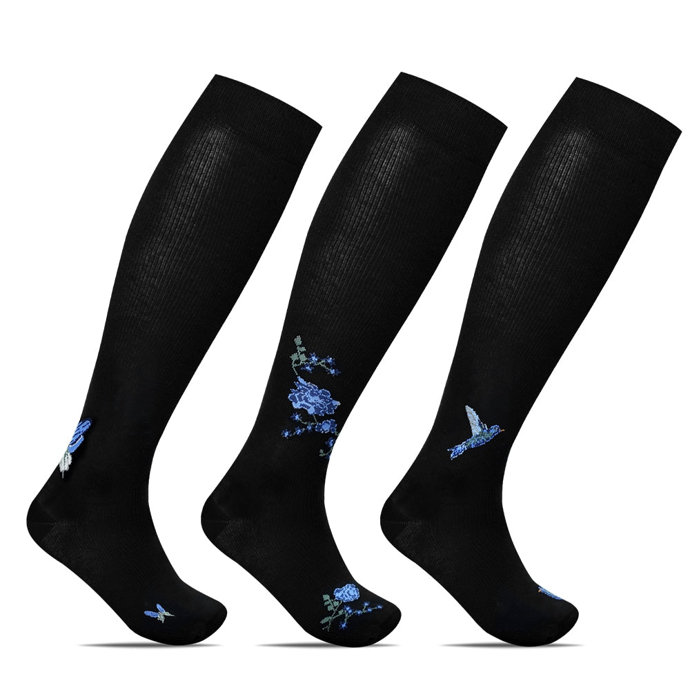 Minfot Flawless Støttestrømper Eco Bomull Summernight Svart 3-pk