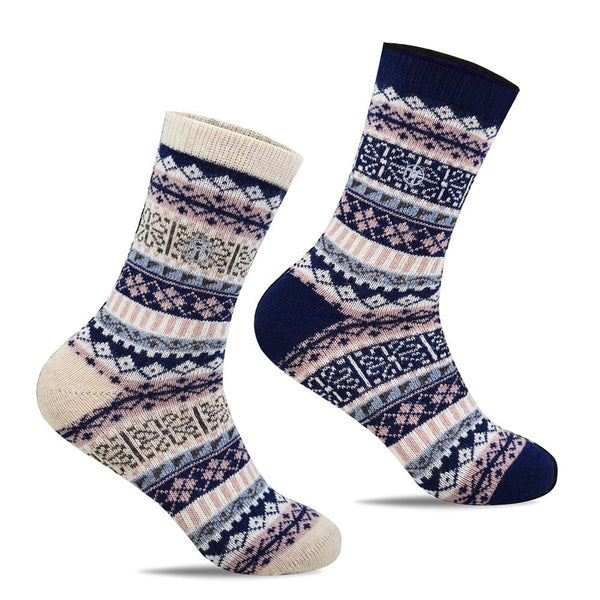 Minfot Geilo Ullstrømper Blå 2-pk
