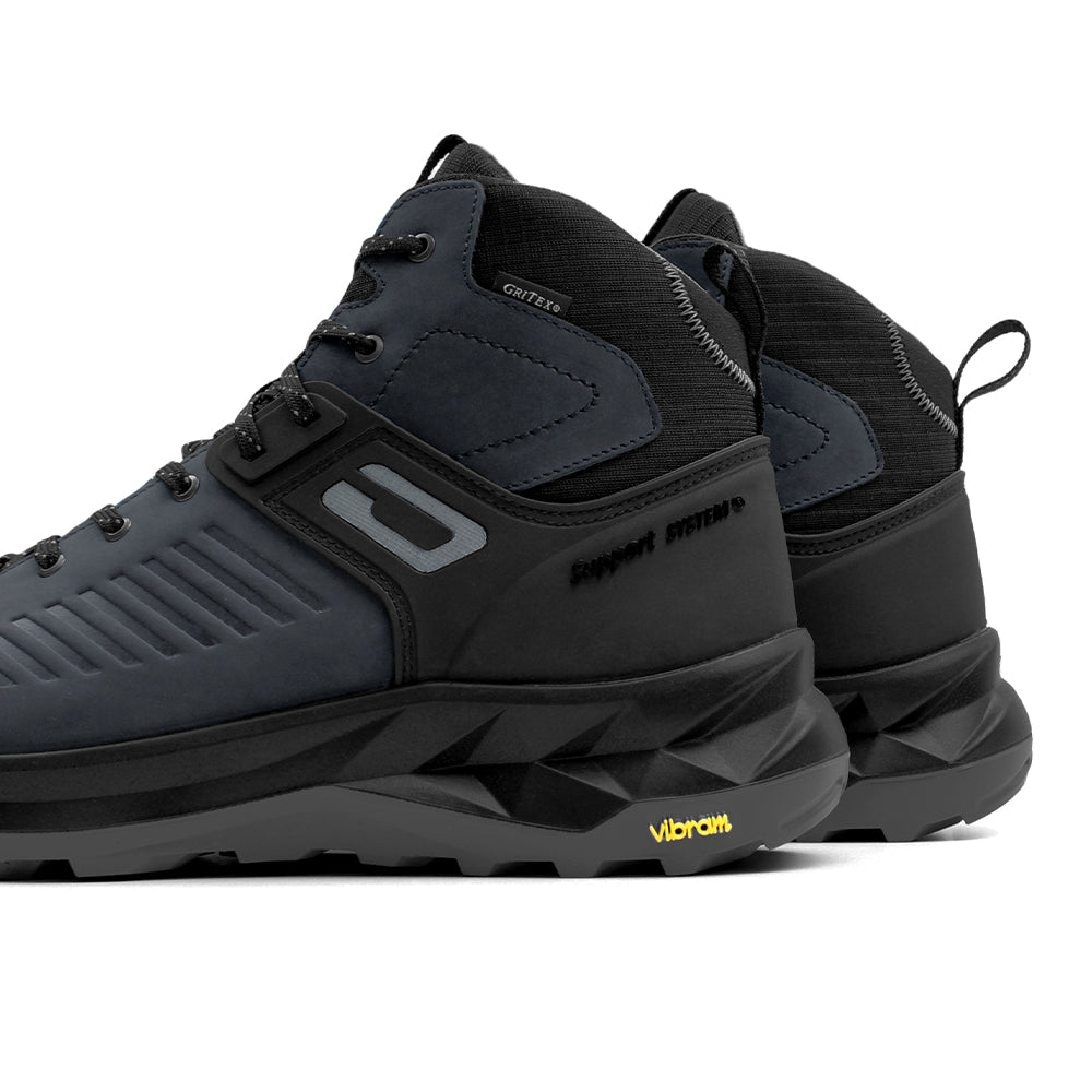 Minfot Granit Mid Støvler Unisex Vannavvisende TEX Nubuck Svart