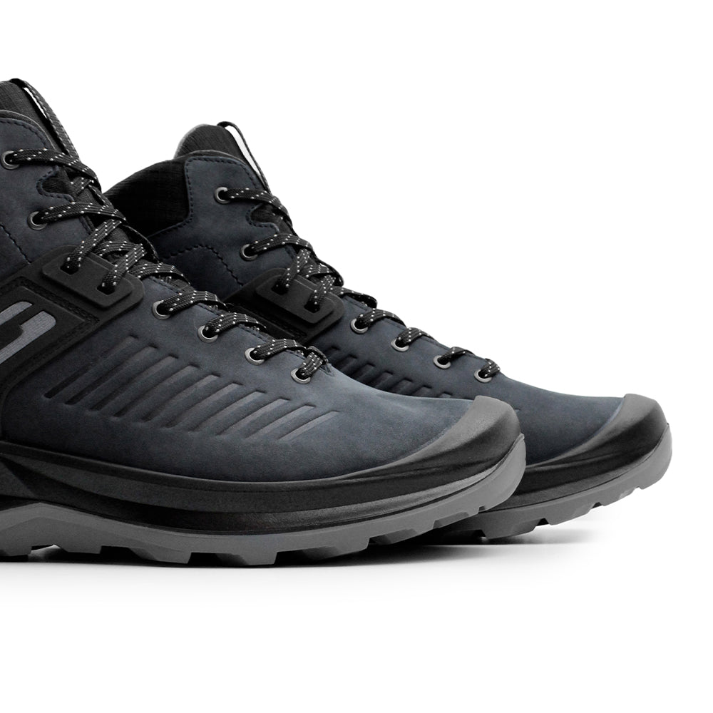 Minfot Granit Mid Støvler Unisex Vannavvisende TEX Nubuck Svart