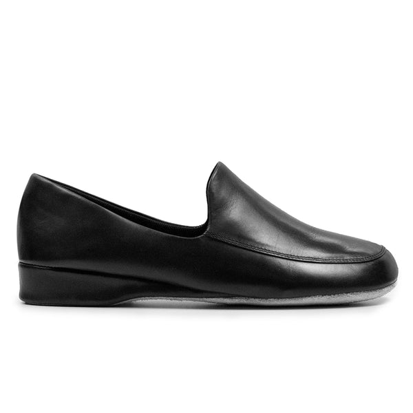 Minfot Herretøfler Hans Skinn Hælkappe Svart