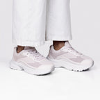 Minfot Joy Sneakers Dame Mesh Semsket skinn Rosa