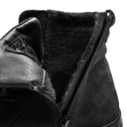Minfot Boots Nora Semsket skinn Svart