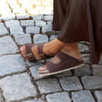 Minfot Kayo Sandaler Dame Skinn Primo Soft Mørkebrun