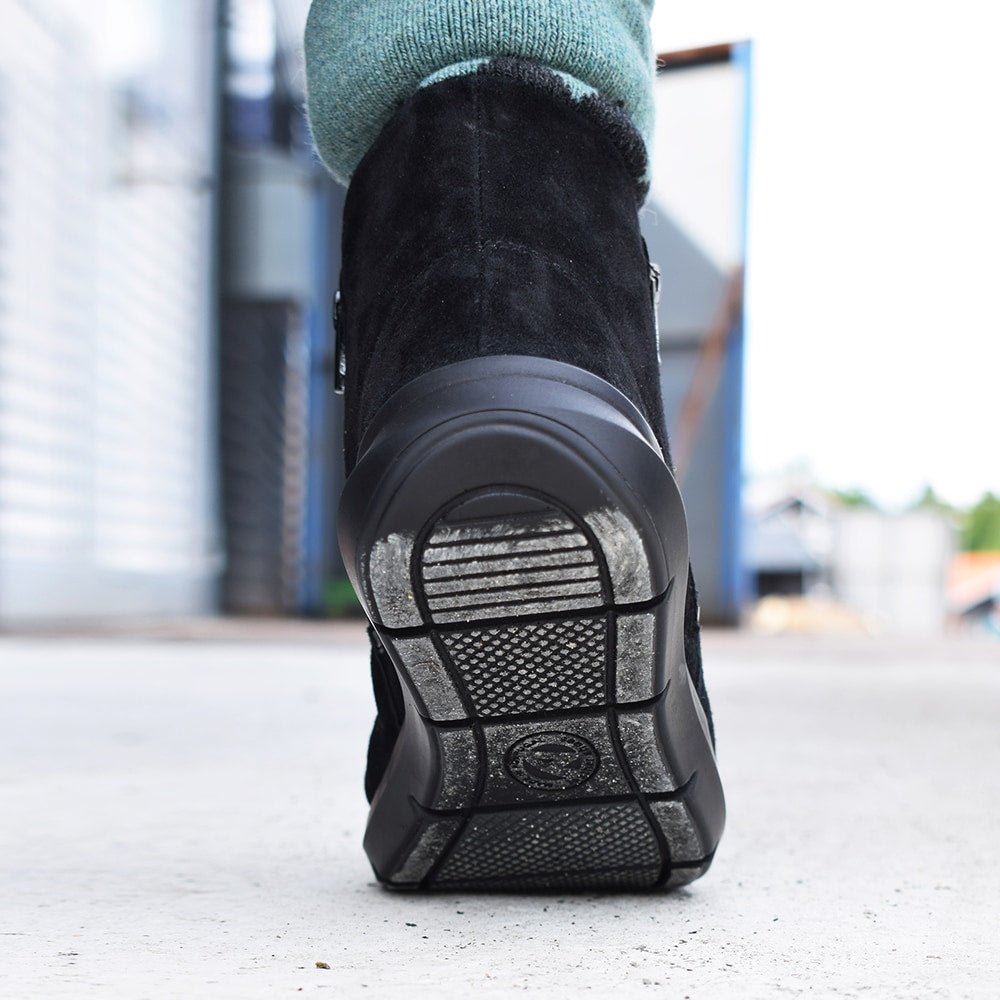 Minfot Lea Boots Stretch Glidelås Svart