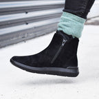Minfot Lea Boots Stretch Glidelås Svart