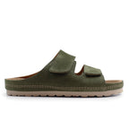 Minfot Luma Sandaler Borrelås Semsket skinn Grøn