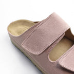 Minfot Luma Sandaler Borrelås Semsket skinn Rosa