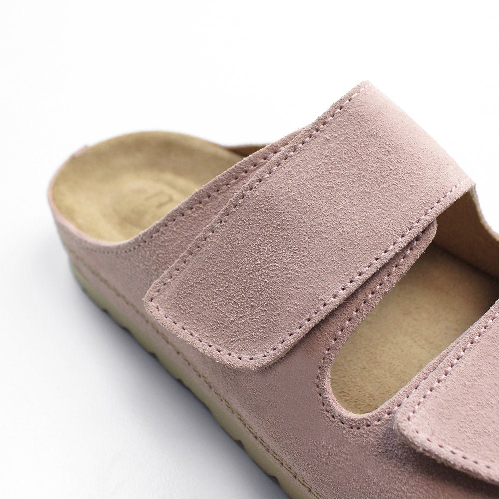 Minfot Luma Sandaler Borrelås Semsket skinn Rosa