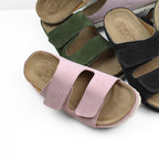 Minfot Luma Sandaler Borrelås Semsket skinn Rosa