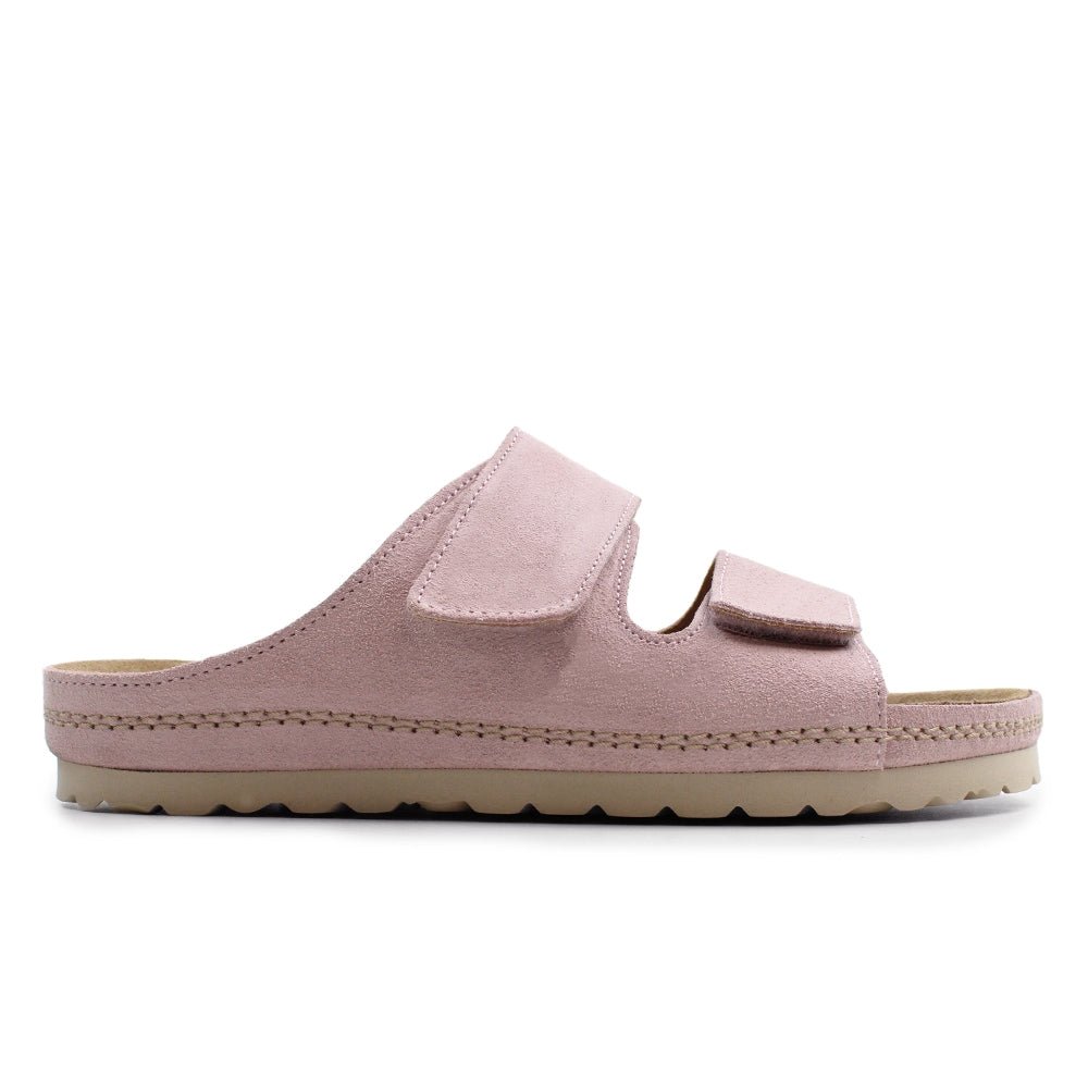 Minfot Luma Sandaler Borrelås Semsket skinn Rosa