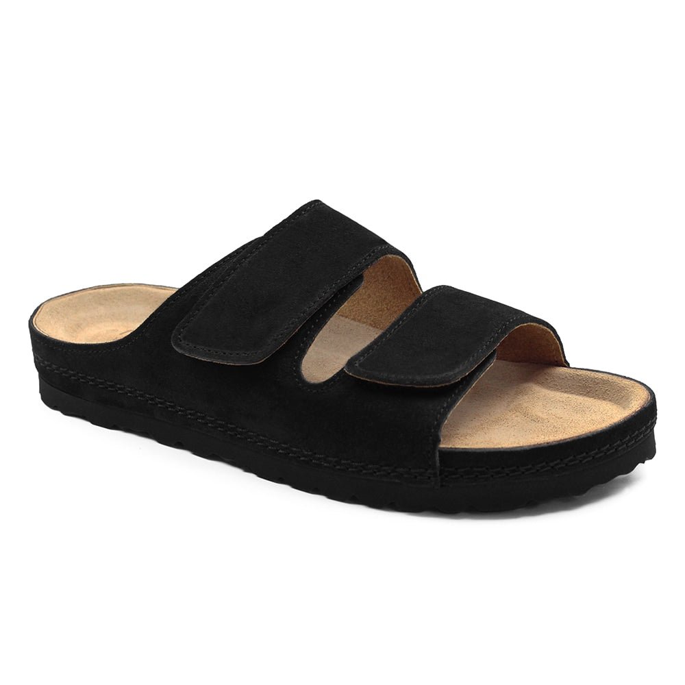 Minfot Luma Sandaler med Klettlukning, Svart Mocka