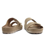 Minfot Luma Sandaler Borrelås Semsket skinn Sand