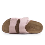 Minfot Luma Sandaler Borrelås Semsket skinn Rosa